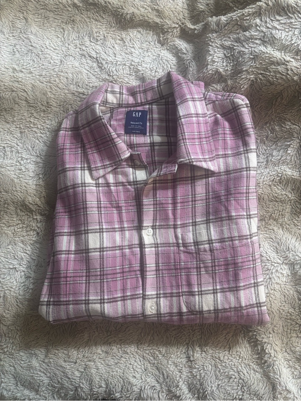 Gap 100% cotton flannel button down